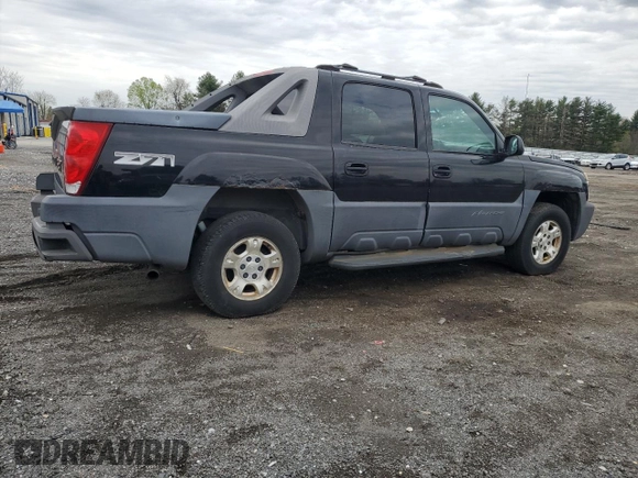 2003 Chevrolet Avalanche z VIN 3GNEK13T83G347238, wystawiony jako Copart lot #53106335 z przebiegiem 264 782 mil mil oraz Czysty tytuł • Clean title. Historia ofert i sprzedaży dostępna na DreamBid. Obrazek 3.