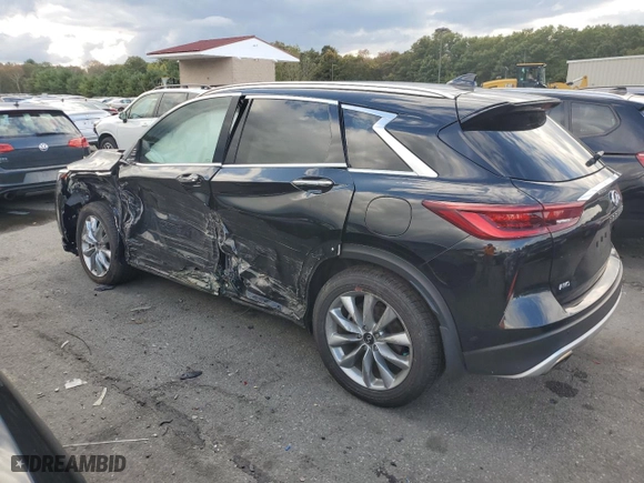 2022 Infiniti QX50 LUXE with VIN 3PCAJ5BB2NF111977, listed as a Copart auction lot 73346694 with 0 mi miles and Salvage Title. Bid and sale history available at carsss.com. Image 2.