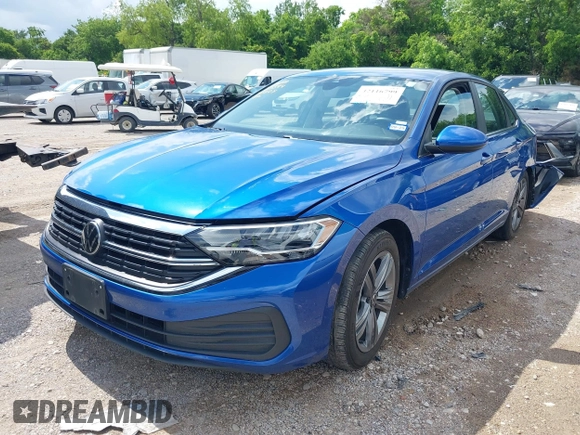 2024 Volkswagen Jetta SE with VIN 3VWEM7BU9RM007894, listed as a IAAI auction lot 42116799 with 35,023 mi miles and . Bid and sale history available at DreamBid. Image 2.