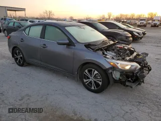 2020 Nissan Sentra SV with VIN 3N1AB8CV9LY303036, listed as a Copart auction lot 46229804 with 103,755 mi miles and Salvage Title. Bid and sale history available at carsss.com. Image 4.