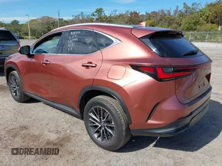 2025 Lexus NX with VIN 2T2GDCAZ5SC019472, listed as a IAAI auction lot 41154451 with 8,830 mi miles. Bid and sale history available at carsss.com. Image 3.