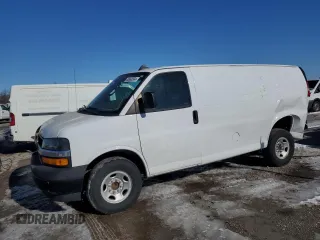 2020 Chevrolet Express Cargo Van with VIN 1GCWGAFG8L1188409, listed as a Copart auction lot 83660584 with 0 mi miles and Salvage Title. Bid and sale history available at carsss.com. Image 1.