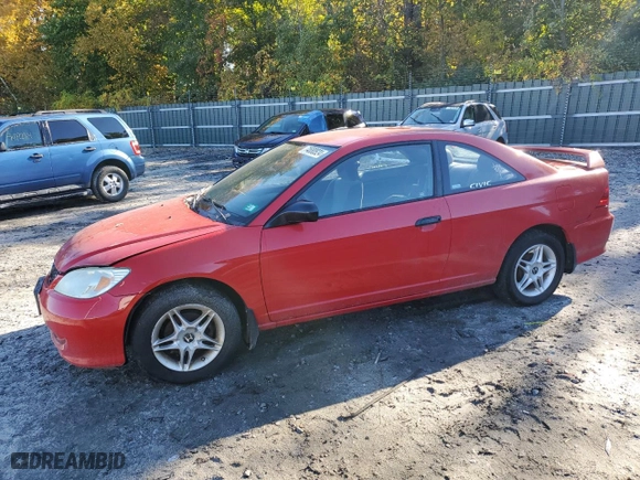 2004 Honda Civic VP with VIN 1HGEM22124L068432, listed as a Copart auction lot 74880824 with 192,794 mi miles and Clean Title. Bid and sale history available at carsss.com. Image 1.