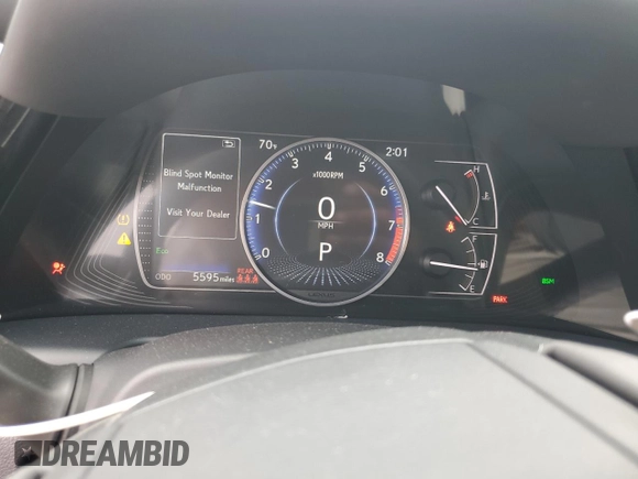 2024 Lexus ES 250 with VIN 58AD11D19RU012276, listed as a Copart auction lot 61096895 with 5,595 mi miles and Salvage title. Bid and sale history available at DreamBid. Image 9.