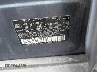 2015 Subaru Outback Limited with VIN 4S4BSEJC8F3292282, listed as a IAAI auction lot 42169514 with 110,895 mi miles and . Bid and sale history available at DreamBid. Image 9.