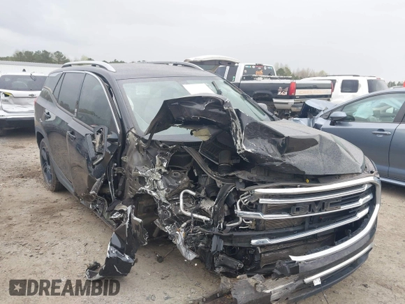 2020 GMC Terrain SLT with VIN 3GKALVEV0LL277756, listed as a IAAI auction lot 41853513 with 63,502 mi miles. Bid and sale history available at carsss.com. Image 1.