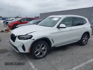 2024 BMW X3 sDrive30i with VIN 5UX43DP00R9W45986, listed as a IAAI auction lot 42202682 with 5,054 mi miles and . Bid and sale history available at DreamBid. Image 2.