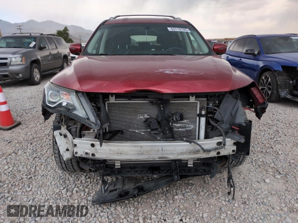2018 Nissan Pathfinder S with VIN 5N1DR2MM4JC649716, listed as a Copart auction lot 63110105 with 69,966 mi miles and Salvage title. Bid and sale history available at DreamBid. Image 5.