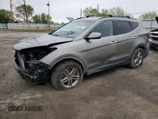 2017 Hyundai Santa Fe 2.4L with VIN 5XYZU3LB5HG398841, listed as a Copart auction lot 55048605 with 55,234 mi miles and Salvage title. Bid and sale history available at DreamBid. Image 1.