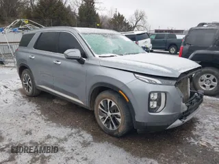 2020 Hyundai Palisade SEL z VIN KM8R24HE4LU056492, wystawiony jako IAAI lot #41459989 z przebiegiem 76 318 mil mil oraz . Historia ofert i sprzedaży dostępna na DreamBid. Obrazek 1.
