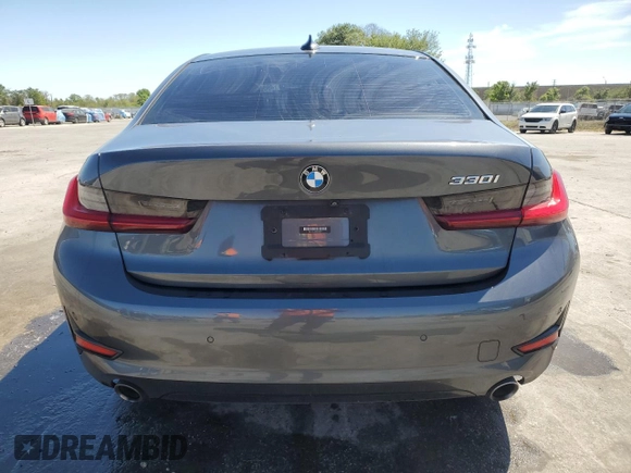 2021 BMW 3 Series 330i with VIN 3MW5R1J08M8B68719, listed as a Copart auction lot 49869565 with 41,200 mi miles and Salvage Title. Bid and sale history available at carsss.com. Image 6.