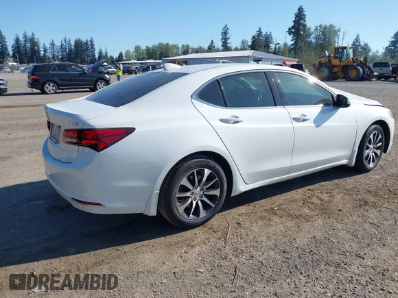 2015 Acura TLX Tech with VIN 19UUB1F57FA022666, listed as a IAAI auction lot 42090510 with 99,243 mi miles. Bid and sale history available at carsss.com. Image 4.