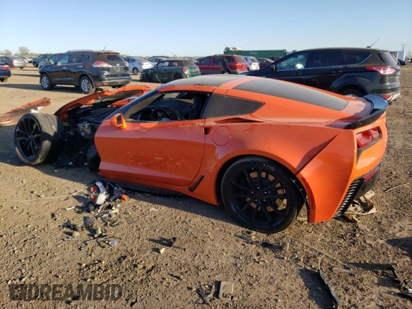 2019 Chevrolet Corvette Grand Sport 2LT with VIN 1G1YX2D78K5116515, listed as a Copart auction lot 52280934 with 43,390 mi miles and Salvage Title. Bid and sale history available at carsss.com. Image 2.