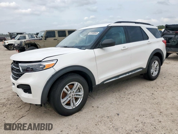 2022 Ford Explorer XLT z VIN 1FMSK7DH3NGA14707, wystawiony jako Copart lot #57438845 z przebiegiem 96 420 mil mil oraz Szkoda całkowita • Salvage title. Historia ofert i sprzedaży dostępna na DreamBid. Obrazek 1.