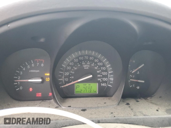 2008 Kia Spectra EX with VIN KNAFE122685584092, listed as a Copart auction lot 55140615 with 217,131 mi miles and Salvage title. Bid and sale history available at DreamBid. Image 9.