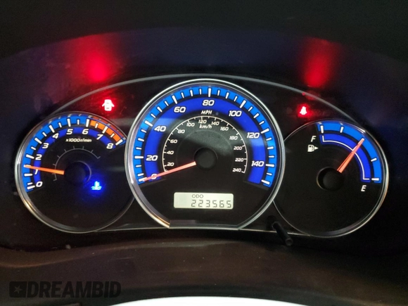 2009 Subaru Forester X with VIN JF2SH63609G737709, listed as a Copart auction lot 88023375 with 223,565 mi miles and Salvage title. Bid and sale history available at DreamBid. Image 9.