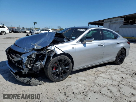 2022 Lexus ES 300h F Sport with VIN 58AGA1C1XNU015664, listed as a Copart auction lot 48647905 with 24,173 mi miles and Salvage title. Bid and sale history available at DreamBid. Image 1.