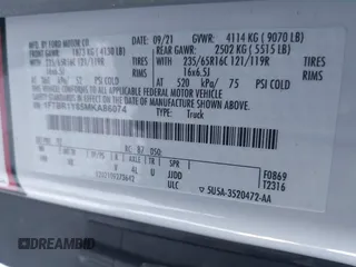 2021 Ford Transit Cargo с VIN 1FTBR1Y85MKA86074, выставлен на аукционе IAAI как лот 41171095 с пробегом 48 806 миль миль и . История ставок и продаж доступна на DreamBid. Изображение 9.