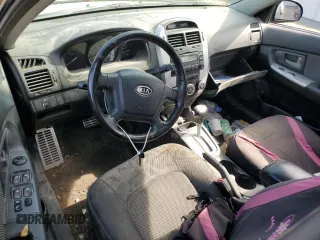 2008 Kia Spectra with VIN KNAFE161885010269, listed as a Copart auction lot 51712965 with 0 mi miles and Salvage Title. Bid and sale history available at carsss.com. Image 8.