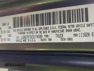 2012 Ram 1500 Express с VIN 1C6RD7KT6CS174599, выставлен на аукционе IAAI как лот 42367638 с пробегом 72 779 миль миль и . История ставок и продаж доступна на DreamBid. Изображение 9.