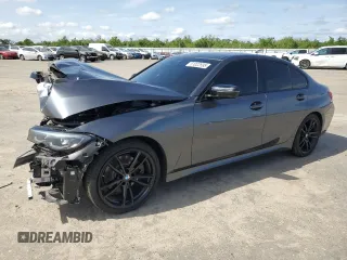 2022 BMW 3 Series 330i z VIN 3MW5R1J04N8C70617, wystawiony jako Copart lot #51022695 z przebiegiem 45 905 mil mil oraz Szkoda całkowita • Salvage title. Historia ofert i sprzedaży dostępna na DreamBid. Obrazek 1.