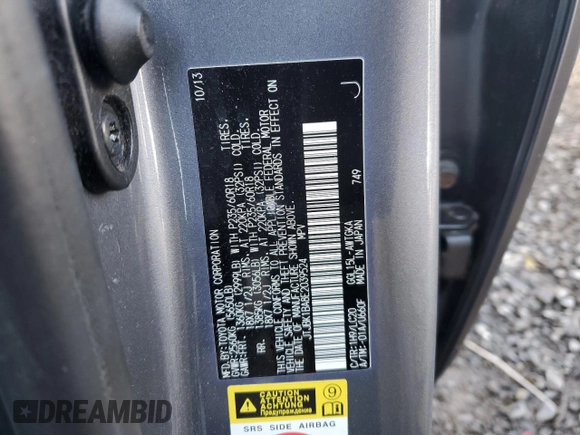 2014 Lexus RX 350 with VIN JTJBK1BA8E2039524, listed as a Copart auction lot 51290905 with 108,838 mi miles and Salvage Title. Bid and sale history available at DreamBid. Image 13.