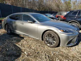 2018 Lexus LS with VIN JTHC51FF7J5003268, listed as a Copart auction lot 80118784 with 55,076 mi miles and Salvage Title. Bid and sale history available at carsss.com. Image 4.