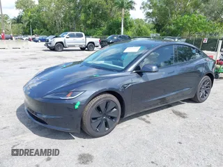 2025 Tesla Model 3 Long Range with VIN 5YJ3E1EA7SF940208, listed as a IAAI auction lot 42433793 with 1,983 mi miles and . Bid and sale history available at DreamBid. Image 22.