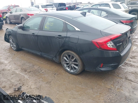 2019 Honda Civic Sedan EX with VIN 19XFC1F34KE014454, listed as a IAAI auction lot 41485090 with 70,571 mi miles. Bid and sale history available at carsss.com. Image 3.
