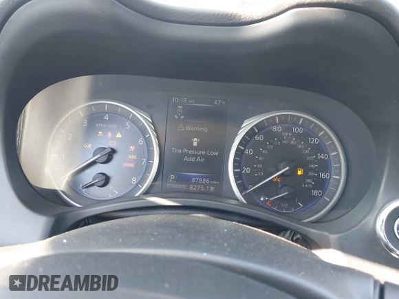 2017 Infiniti Q50 2.0t with VIN JN1CV7AR9HM680931, listed as a IAAI auction lot 40921330 with 87,886 mi miles. Bid and sale history available at carsss.com. Image 7.