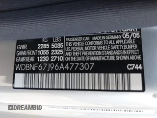 2006 Mercedes-Benz S 350 z VIN WDBNF67J96A477307, wystawiony jako IAAI lot #42283517 z przebiegiem 156 746 mil mil oraz . Historia ofert i sprzedaży dostępna na DreamBid. Obrazek 9.