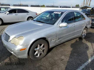 2003 Mercedes-Benz C 240 with VIN WDBRF61J43F336332, listed as a Copart auction lot 45718375 with 158,722 mi miles and Salvage Title. Bid and sale history available at carsss.com. Image 1.