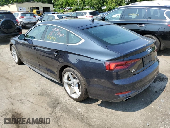 2018 Audi A5 Sportback Premium Plus with VIN WAUENCF52JA074783, listed as a Copart auction lot 56463113 with 60,488 mi miles. Bid and sale history available at carsss.com. Image 2.
