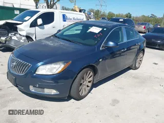 2011 Buick Regal CXL Turbo TO7 with VIN W04G15GVXB1088086, listed as a IAAI auction lot 41746479 with 172,646 mi miles. Bid and sale history available at carsss.com. Image 2.
