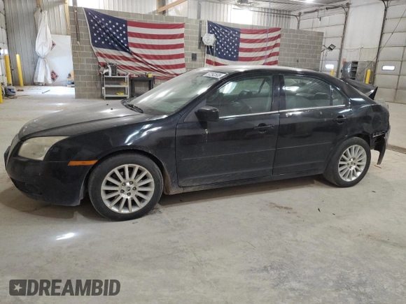 2007 Mercury Milan Premier with VIN 3MEHM08117R605643, listed as a Copart auction lot 57292535 with 218,869 mi miles and Salvage title. Bid and sale history available at DreamBid. Image 1.