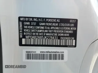 2018 Porsche 718 Cayman S z VIN WP0AB2A85JK278431, wystawiony jako Copart lot #44739785 z przebiegiem 19 324 mil mil oraz Szkoda całkowita • Salvage title. Historia ofert i sprzedaży dostępna na DreamBid. Obrazek 12.