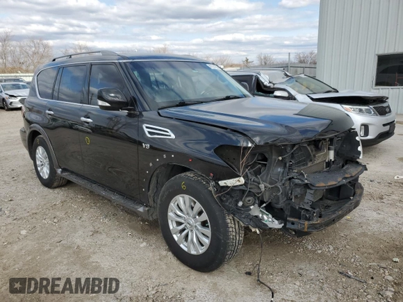2017 Nissan Armada SV with VIN JN8AY2ND5H9007347, listed as a Copart auction lot 47767925 with 186,540 mi miles and Salvage Title. Bid and sale history available at carsss.com. Image 4.
