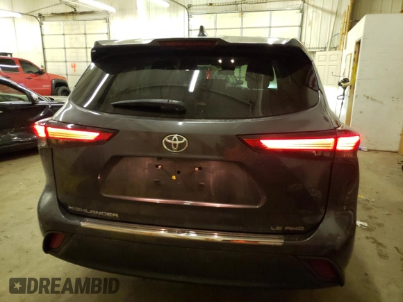 2020 Toyota Highlander LE with VIN 5TDBZRBH5LS005069, listed as a Copart auction lot 38469033 with 25,589 mi miles and . Bid and sale history available at DreamBid. Image 6.