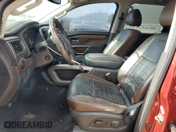 2016 Nissan Titan Platinum Reserve with VIN 1N6BA1F44GN504003, listed as a Copart auction lot 53953375 with Not provided miles and Non repairable. Bid and sale history available at DreamBid. Image 7.