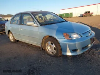 2003 Honda Civic Hybrid with VIN JHMES95683S010347, listed as a IAAI auction lot 41458780 with 180,952 mi miles. Bid and sale history available at carsss.com. Image 1.