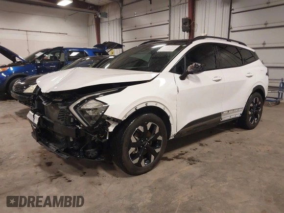 2023 Kia Sportage X-Line with VIN 5XYK6CAF1PG123645, listed as a IAAI auction lot 41691905 with 25,368 mi miles and . Bid and sale history available at DreamBid. Image 2.