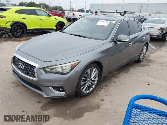2019 Infiniti Q50 3.0t LUXE with VIN JN1EV7AP6KM511156, listed as a IAAI auction lot 41576308 with 63,620 mi miles. Bid and sale history available at carsss.com. Image 19.