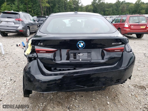 2023 BMW i4 eDrive35 with VIN WBY43AW08PFP86982, listed as a Copart auction lot 63540623 with 489 mi miles. Bid and sale history available at carsss.com. Image 6.