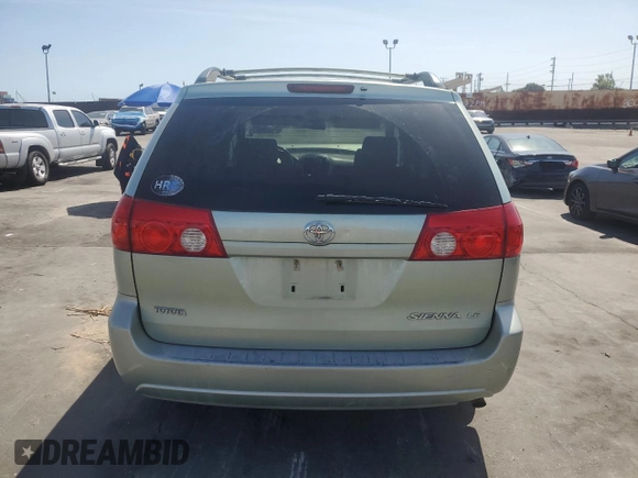 2006 Toyota Sienna CE with VIN 5TDZA23C16S566471, listed as a Copart auction lot 50001505 with 222,575 mi miles and Salvage Title. Bid and sale history available at DreamBid. Image 6.
