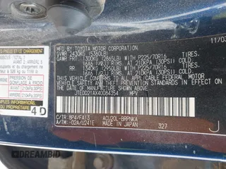2004 Toyota Highlander with VIN JTEDD21AX40084354, listed as a IAAI auction lot 42016996 with Not provided miles and . Bid and sale history available at DreamBid. Image 9.