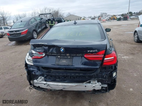 2016 BMW 7 Series 750i xDrive with VIN WBA7F2C53GG416834, listed as a IAAI auction lot 41851216 with 98,835 mi miles. Bid and sale history available at carsss.com. Image 17.