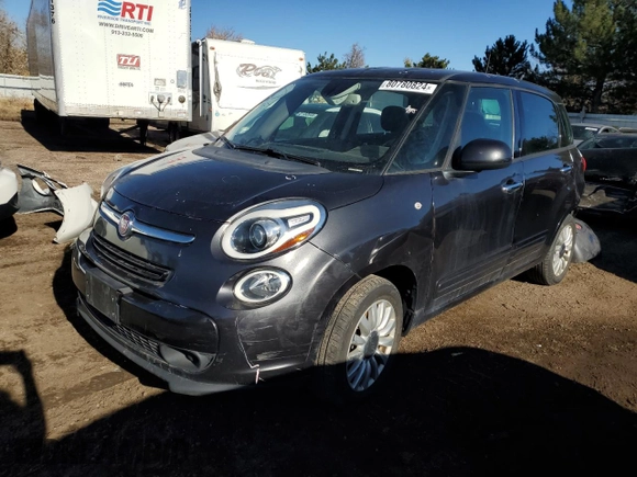 2017 FIAT 500L Pop with VIN ZFBCFAAH6HZ039885, listed as a Copart auction lot 80780824 with 60,315 mi miles and Salvage Title. Bid and sale history available at carsss.com. Image 1.