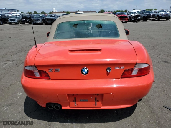 2000 BMW Z3 2.5L with VIN WBACH9340YLM91704, listed as a Copart auction lot 57235124 with 71,354 mi miles and Salvage Title. Bid and sale history available at carsss.com. Image 6.