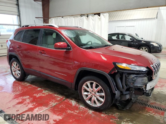 2016 Jeep Cherokee Limited with VIN 1C4PJMDS3GW204216, listed as a Copart auction lot 44033695 with 76,636 mi miles and Salvage Title. Bid and sale history available at DreamBid. Image 4.