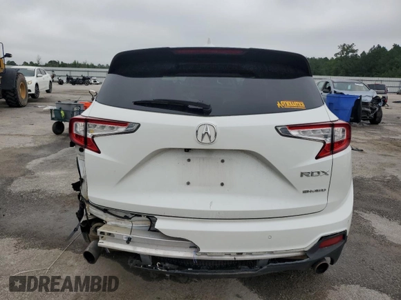 2021 Acura RDX Advance with VIN 5J8TC2H75ML023040, listed as a Copart auction lot 58632875 with 83,942 mi miles and Salvage title. Bid and sale history available at DreamBid. Image 6.